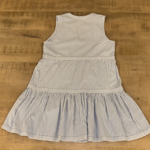 Vineyard Vines Blue & White Striped Seersucker Preppy Summer Dress Large - Picture 3 of 5